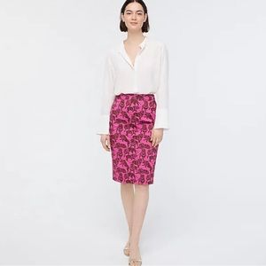 J.Crew lion pink and brown no. 2 pencil skirt